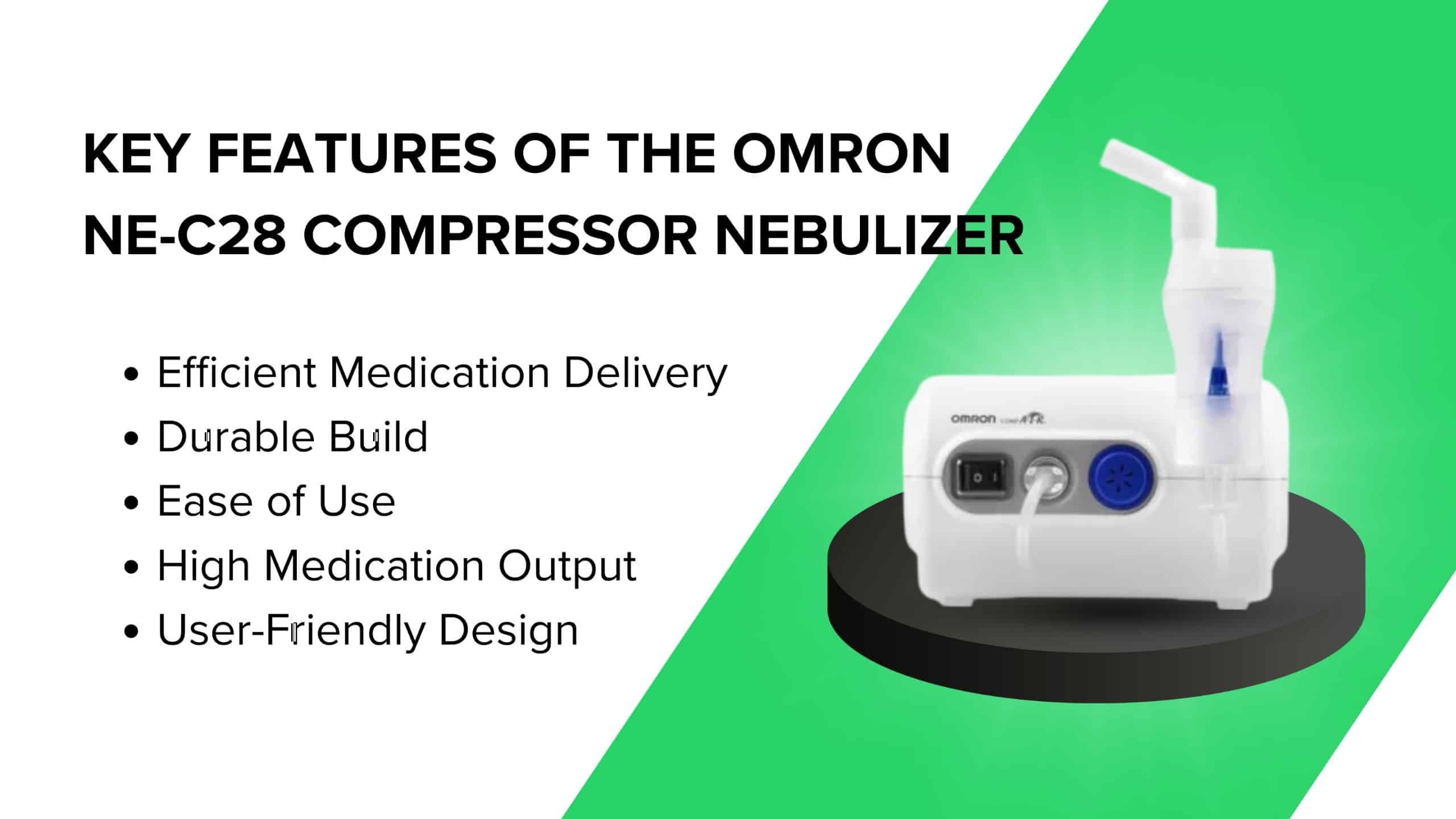 Key Features of the Omron NE-C28 Compressor Nebulizer