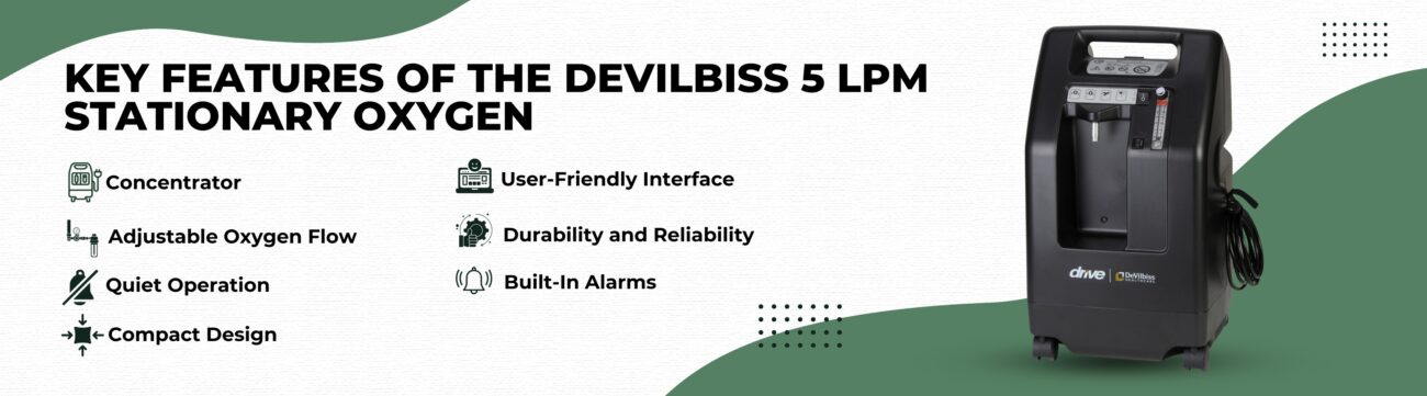 Key Features of the DeVilbiss 5 LPM Stationary Oxygen Concentrator