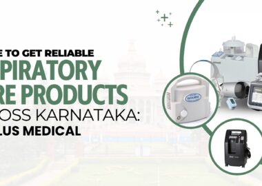 banner highlighting reliable respiratory care products available across Karnataka by LifePlus Medical, featuring various respiratory equipment